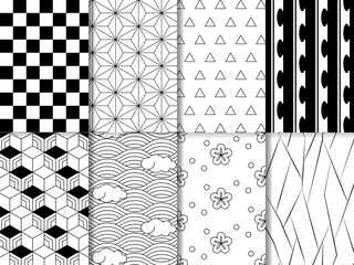 和柄パターン8種類 Wall Mural Wallpaper Murals Wallsheaven Efuroku