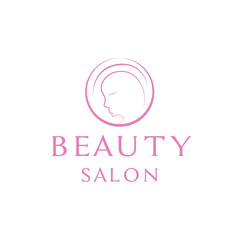 Beauty hair Salon logo design Vector