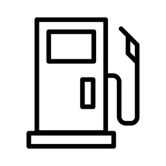 gasoline gas pump vector icon design outline
