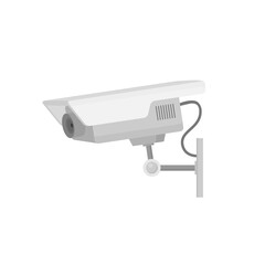 Security camera flat vector illustation
