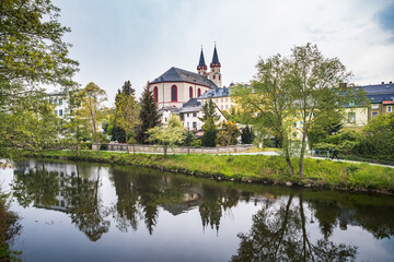 Fototapeta na wymiar townscape of Hof in Bavaria