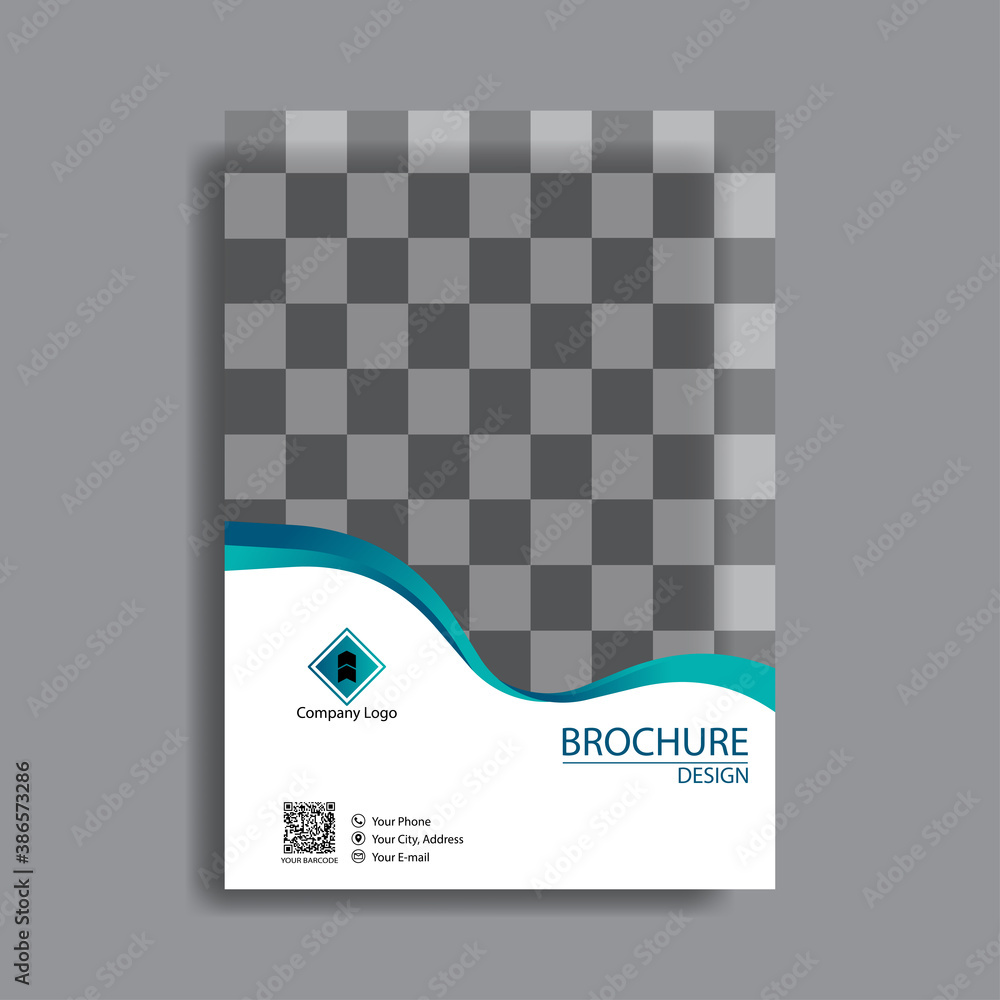 Poster brochure template flyer design vector background elegant layout space for photo. design template vec