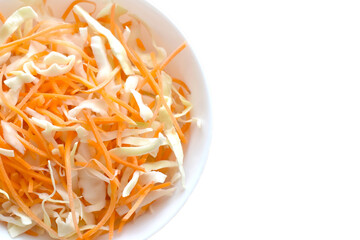 Coleslaw with carrot and cabbage. 