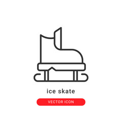 ice skate icon vector illustration. ice skate icon outline design.
