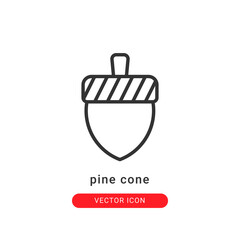 pine cone icon vector illustration. pine cone icon outline design.