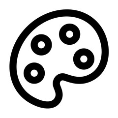 Paint Palette Line Icon Vector