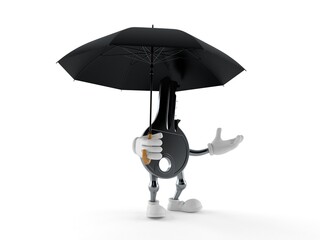 Door key character holding umbrella © Talaj
