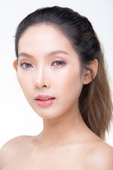Obraz premium Fashion Portrait Profile Asian Woman fashionable item make up
