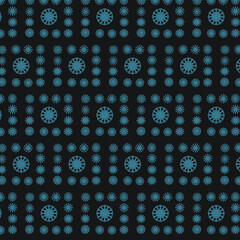 Seamless pattern in dark green color on black background. Can be used for wrapping paper, wallpaper, website etc.