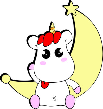 Chubby Unicorn With Lovely Smile