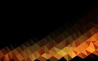 Dark Orange vector abstract mosaic backdrop.