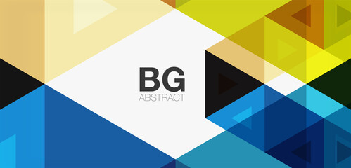 Mosaic triangle pattern abstract background for cover, banner, flyer and poster and other template