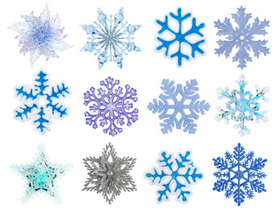 Fototapeta na wymiar Set of snowflakes