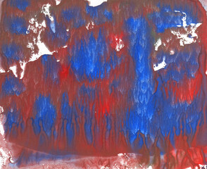 gray blue burgundy red white gradient, marbling watercolor paint in monotype technique, abstract texture background for your design