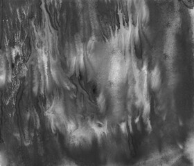 gray black and white gradient, marbling watercolor paint in monotype technique, abstract texture background for your design