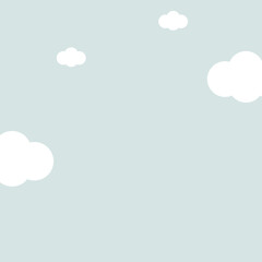 Clouds background blue design. Vector illustration