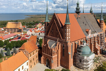 Renovation of the roof of the cathedral in Frombork. Poland