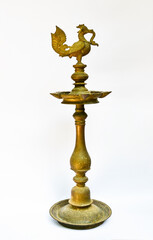 Fototapeta na wymiar antique golden oil lamp