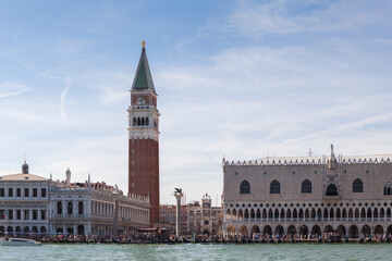 Fototapeta na wymiar Seaview of Piazza San Marco and The Doge's Palace, Venice, Italy