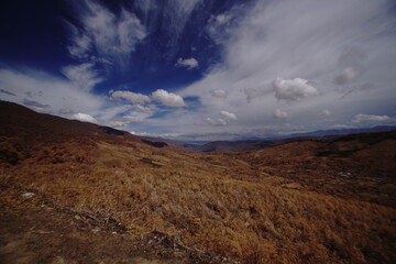 clouds over the mountains