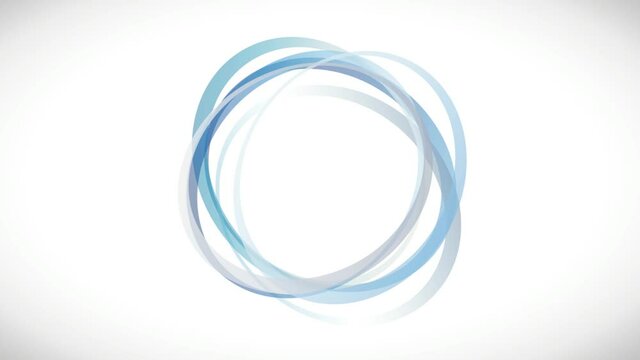 Animated Blue Rings Background with copy space