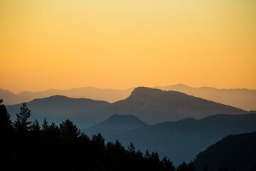 Summer sunrise in Pedraforca mountain, Barcelona, Catalonia, northern Spain. Europe