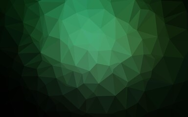 Obraz premium Dark Green vector abstract mosaic background.