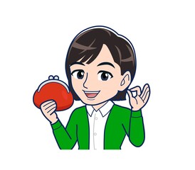 Beautiful woman in a green cardigan