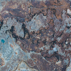 Decorative square-shaped paving tiles. Background, textures imitating natural stone