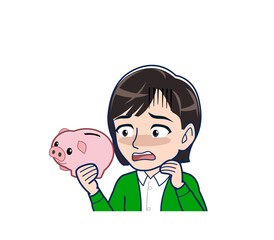 Beautiful woman in a green cardigan