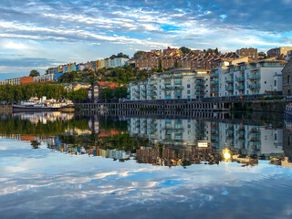 Morning reflection at the Bristol Floating Harbour