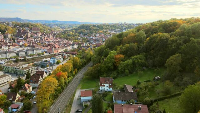 Schw&auml;bisch Hall altstadt in Schwaben historisch Mittelalter kochertal Hohenlohe