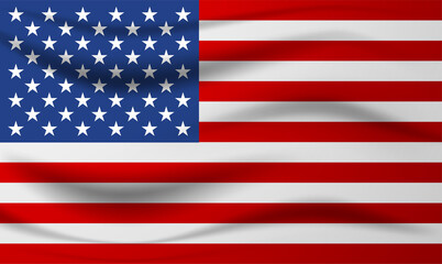 Fototapeta premium United States Flag Vector Closeup Illustration 