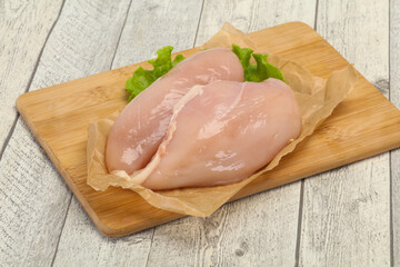 Raw chicken breast ready for cooking