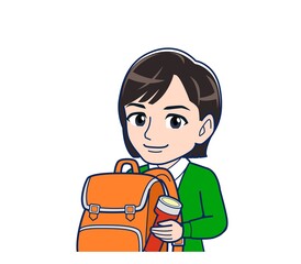 Beautiful woman in a green cardigan