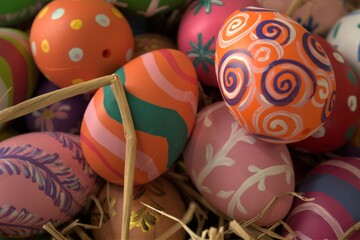 Artificial easter eggs.