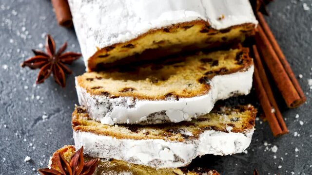 fruit stollen- fruit cake and spices