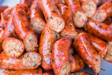 grilled sausage asia at street food