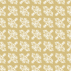 Orient vector classic golden and white diagonal pattern. Seamless abstract background with vintage elements. Orient background. Ornament for wallpaper and packaging