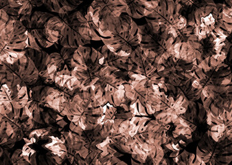 abstract floral pattern with foil texture