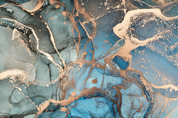 Fluid Art . Abstract colorful background, wallpaper. Mixing acrylic paints. Modern art. Marble texture. Alcohol ink colors  translucent