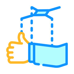 political puppet color icon vector illustration sign