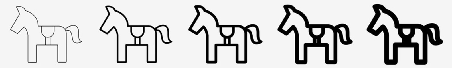 Rocking Horse Icon | Isolated Vector