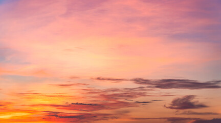 Naklejka na ściany i meble sunset sky background after sunset 