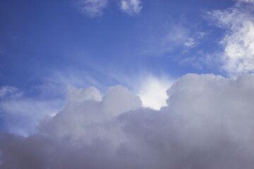 Obraz premium fluffy clouds and blue sky during day