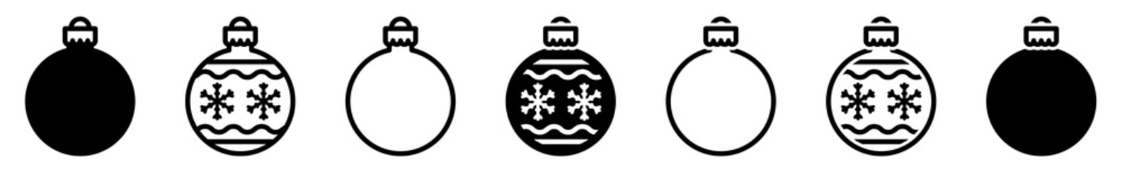 Christmas Balls Icon Set | Christmas Ball Vector Illustration Logo | Christmas-Ball Icons Isolated Collection