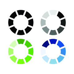 loading and downloading icon, block circle pattern