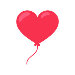 Fototapeta na wymiar Heart shaped balloons are flying in the sky on Valentine's Day.