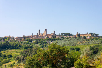 Fototapeta na wymiar panorama of the city of San Gimignano with its towers