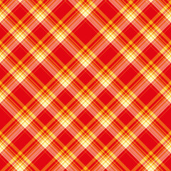 Seamless pattern in bright red and yellow colors for plaid, fabric, textile, clothes, tablecloth and other things. Vector image. 2